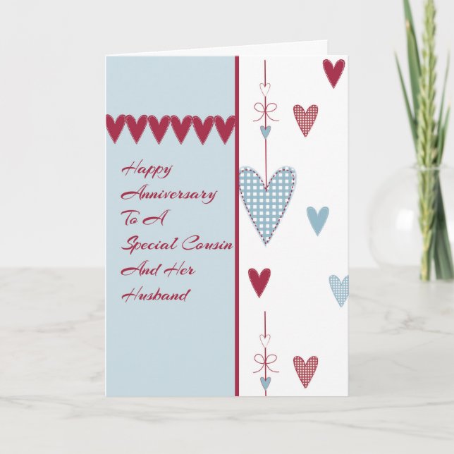 Tarjeta de aniversario para el corazón de su primo (Anverso)