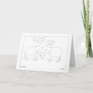 Tarjeta de aniversario para elefantes