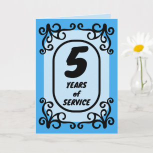 Tarjeta de aniversario para empleados con hito de