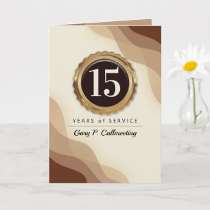 Tarjeta de aniversario para empleados con sello do