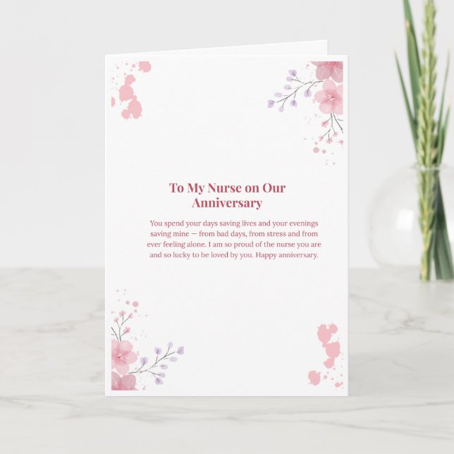 Tarjeta de aniversario para enfermera (Anverso)