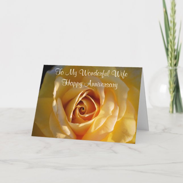 Tarjeta de aniversario para esposa (Anverso)