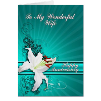 Tarjeta de aniversario para la esposa