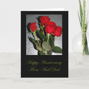 Tarjeta De Aniversario Para Mamá Y Papá