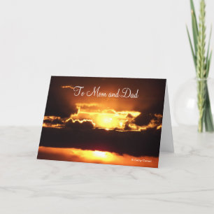 Tarjeta de aniversario para mamá y papá