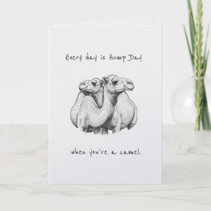 Tarjeta de aniversario para pareja de camellos div