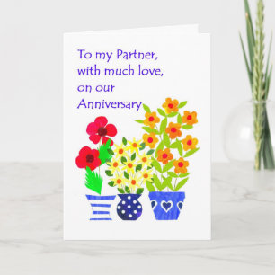 Tarjeta de aniversario para socio - Potencia de fl