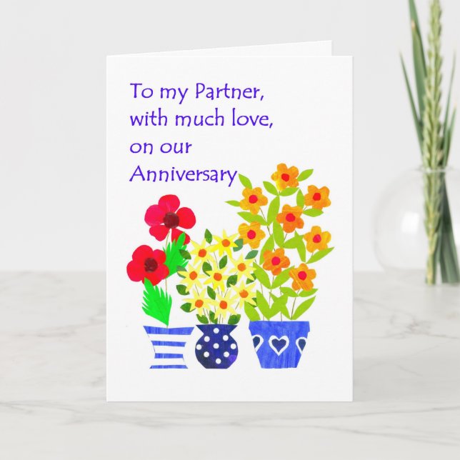 Tarjeta de aniversario para socio - Potencia de fl (Anverso)