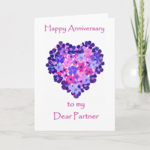 Tarjeta de aniversario para socio - Potencia de fl