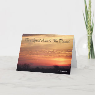 Tarjeta de aniversario para una hermana y su espos