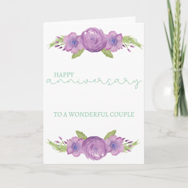 Tarjeta de aniversario - Pareja maravillosa (Anverso)