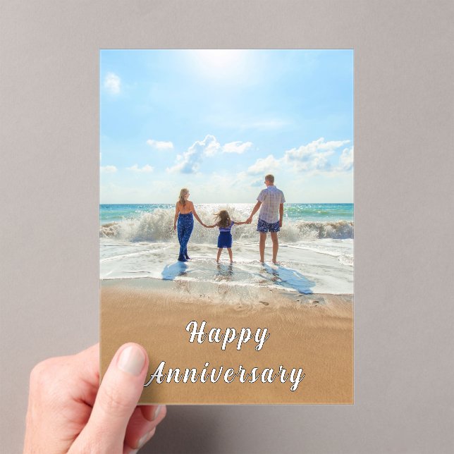 Tarjeta de aniversario personalizada con tu foto (Insitu (portátil))