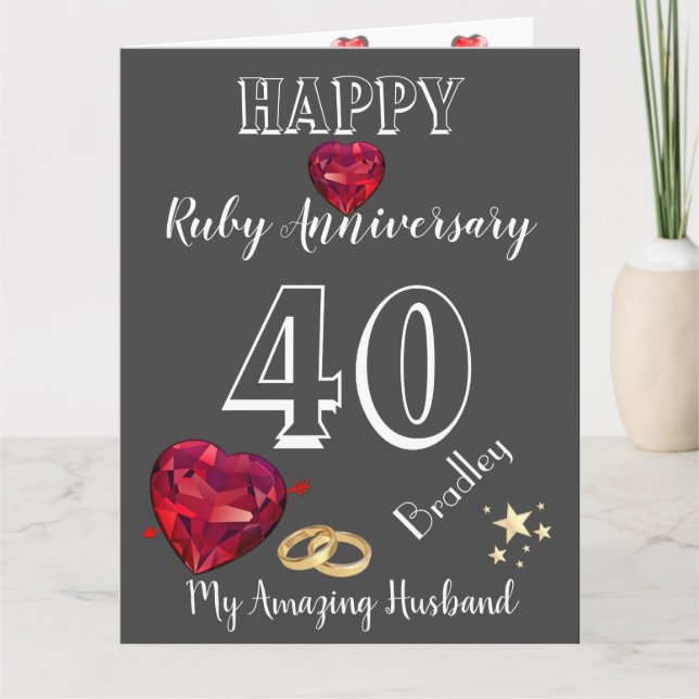 Tarjeta de aniversario personalizada para marido p (Anverso)