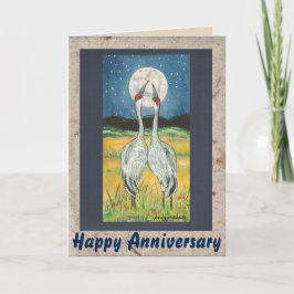 Tarjeta de Aniversario Personalizado de Cranes Rom