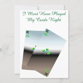 Tarjeta de aniversario plana de Jackpot