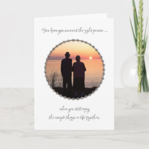Tarjeta de Aniversario Puesta de Sol