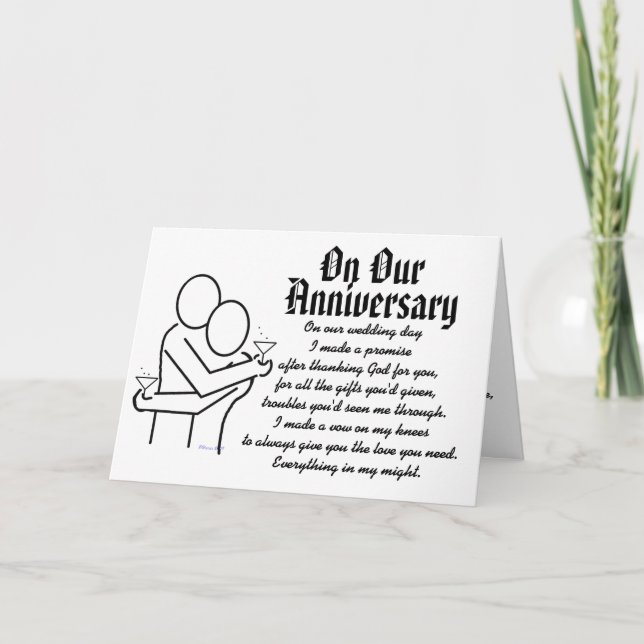 Tarjeta de aniversario romántico (Anverso)