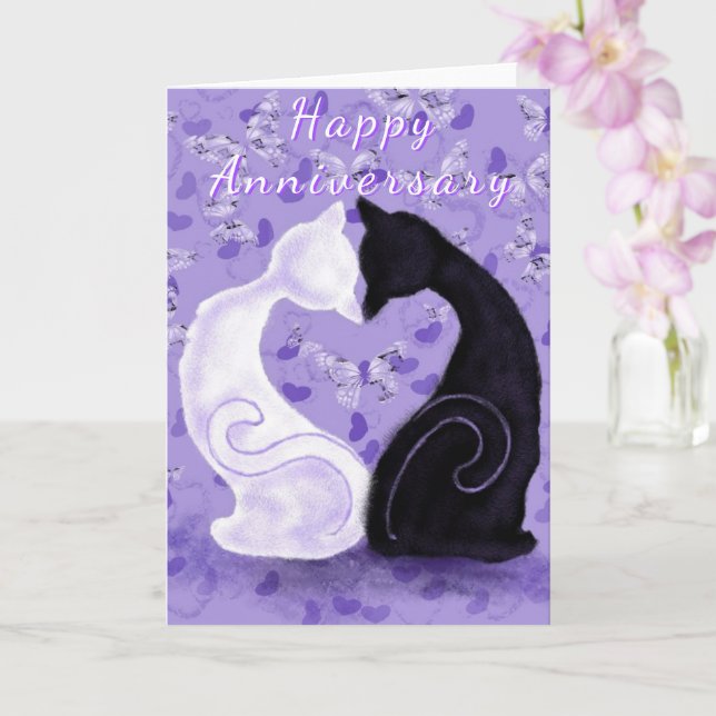 Tarjeta de Aniversario Romántico Pareja (Orquídea)