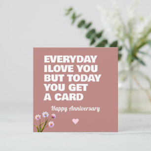 Tarjeta de Aniversario Rústico Estilo Floral Boho