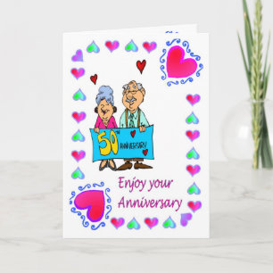 Tarjeta de aniversario signo de aniversario 50