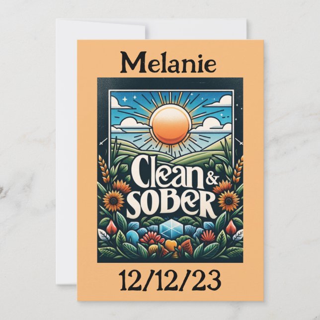 Tarjeta de Aniversario Sober Personalizado (Anverso)