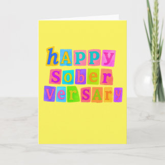 Tarjeta de aniversario sobrio con sobre 5x7"