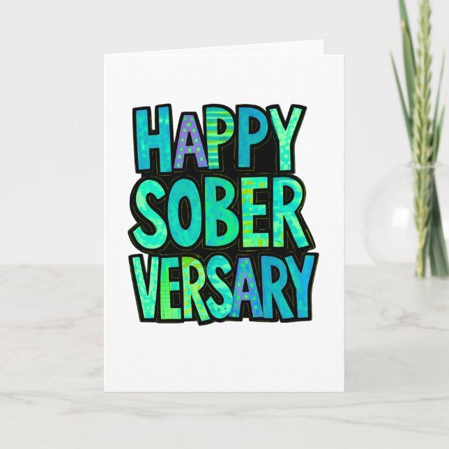 Tarjeta de aniversario sobrio con sobre 5x7" (Anverso)