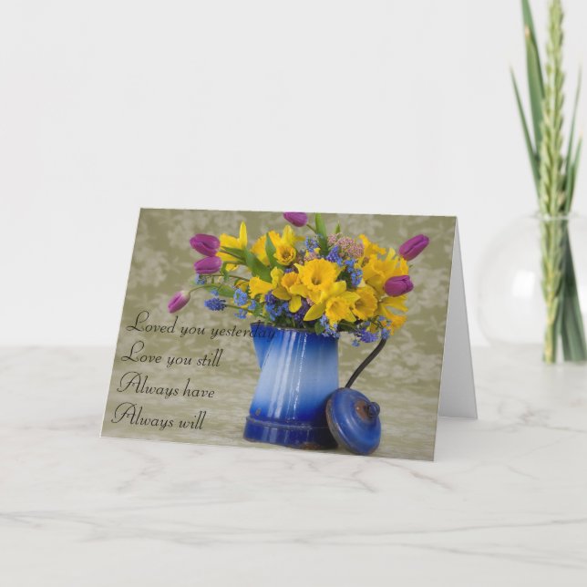 Tarjeta de aniversario - Te amé ayer (Anverso)