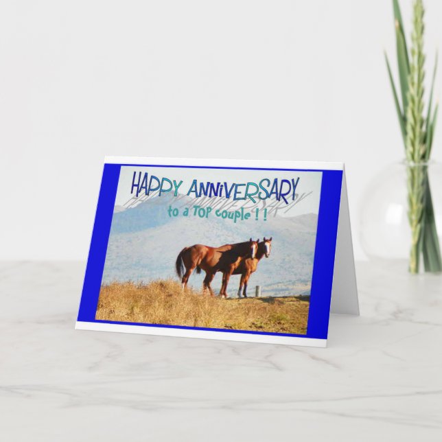 Tarjeta de aniversario - Una pareja superior (Anverso)