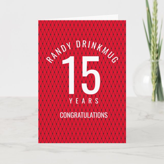 tarjeta de aniversario universal de empleado color (Anverso)