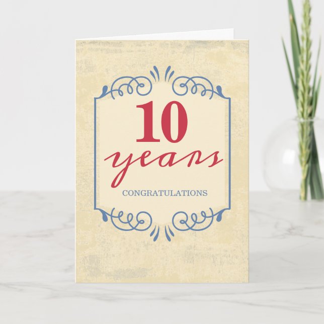 Tarjeta de aniversario universal de empleados del  (Anverso)