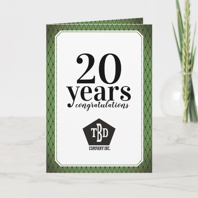 Tarjeta de aniversario universal para empleados bi (Anverso)
