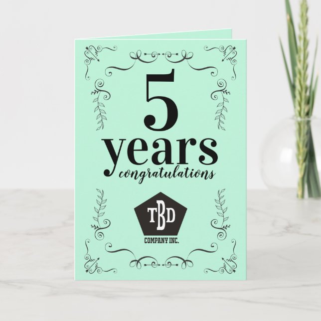 Tarjeta de aniversario universal para empleados de (Anverso)