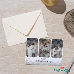 Tarjeta de Anniversay para fotos Minimalistas en b
