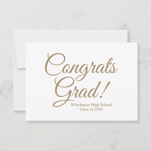 Tarjeta de año escolar para personalizados de grad (Anverso)
