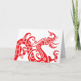 Tarjeta de Año Nuevo Chino 2024 para el Dragón