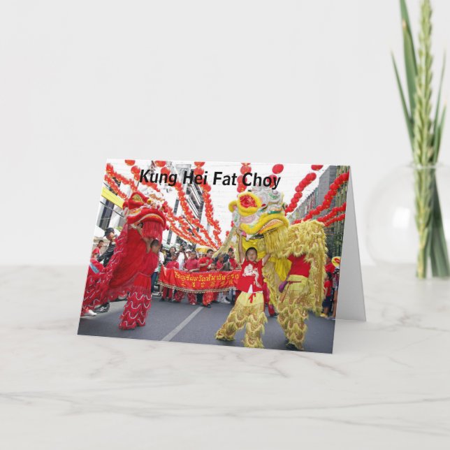 Tarjeta de Año Nuevo chino Kung Hei Fat Choy (Anverso)