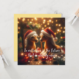 Tarjeta de Año Nuevo con un caballo lindo