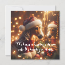 Tarjeta de Año Nuevo con un caballo lindo