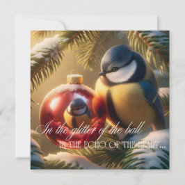 Tarjeta de Año Nuevo con un pájaro