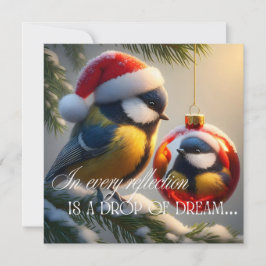 Tarjeta de Año Nuevo con un pájaro