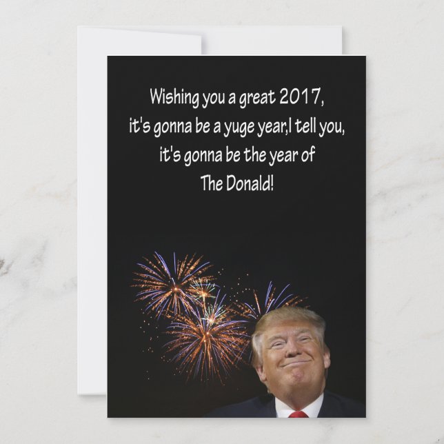 Tarjeta de Año Nuevo de Donald J. Trump (Anverso)