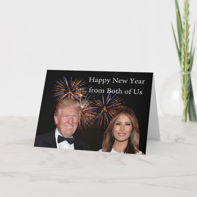 Tarjeta de Año Nuevo de Donald y Melania Trump (Anverso)