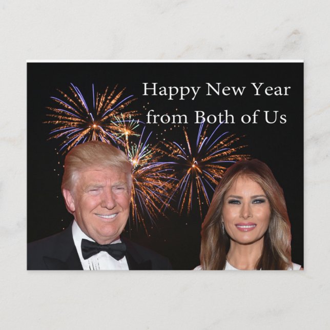 Tarjeta de Año Nuevo de Donald y Melania Trump (Anverso)