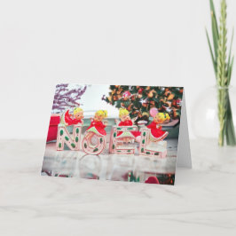 Tarjeta de Año Nuevo de los Vintage NOEL Angels Re