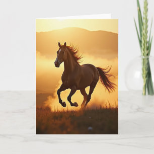 Tarjeta de Año Nuevo del Caballo Galopante