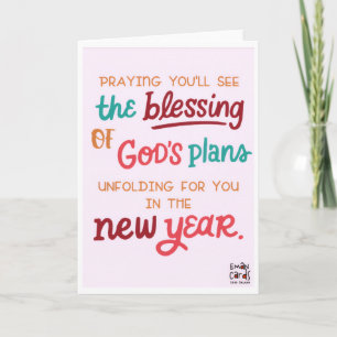 Tarjeta de Año Nuevo Deseos Santos