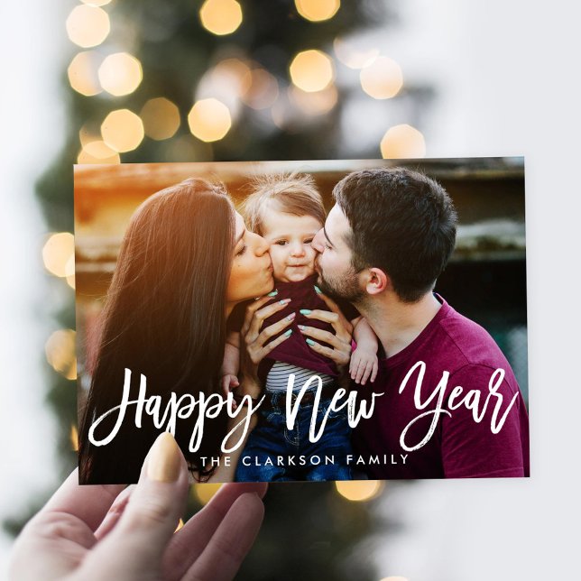 Tarjeta de Año Nuevo EDITABLE Casualmente cepillad (Subido por el creador)