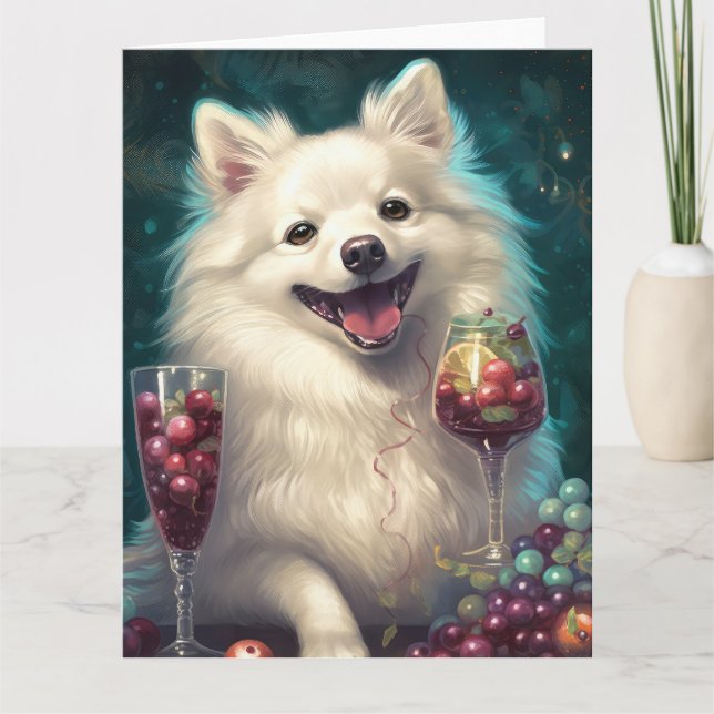 Tarjeta de Año Nuevo Eskimo Estadounidense (Anverso)