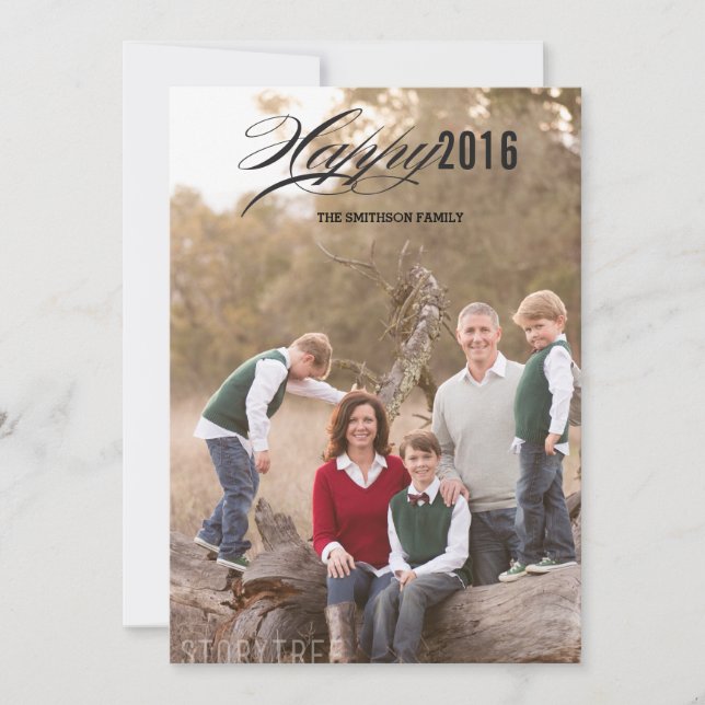 tarjeta de año nuevo feliz (Anverso)